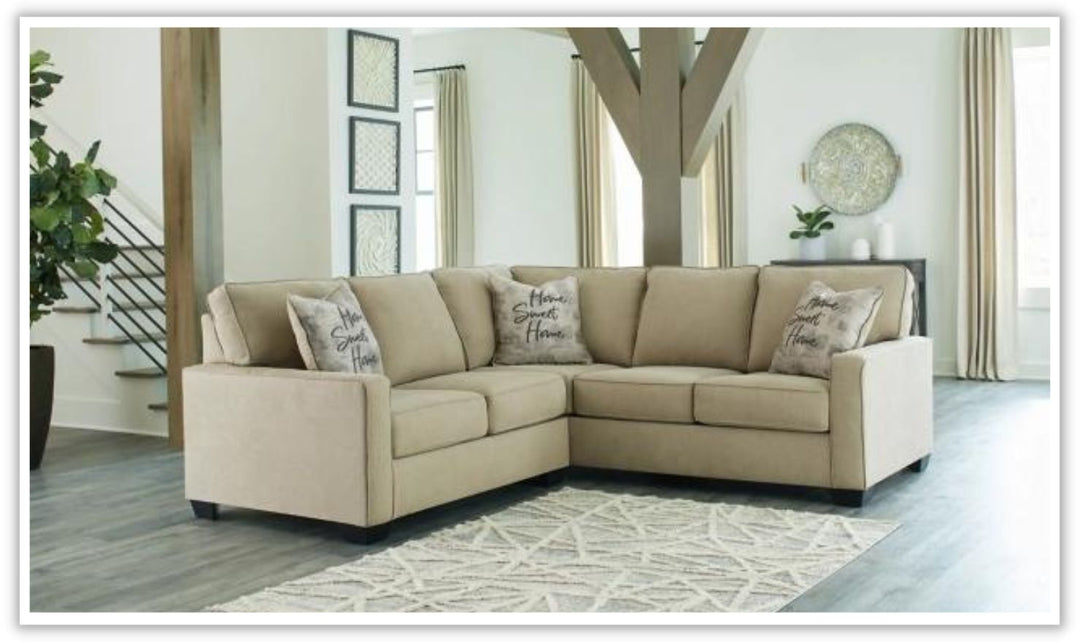 Lucina 2- Piece Sectional Sofa in Fabric