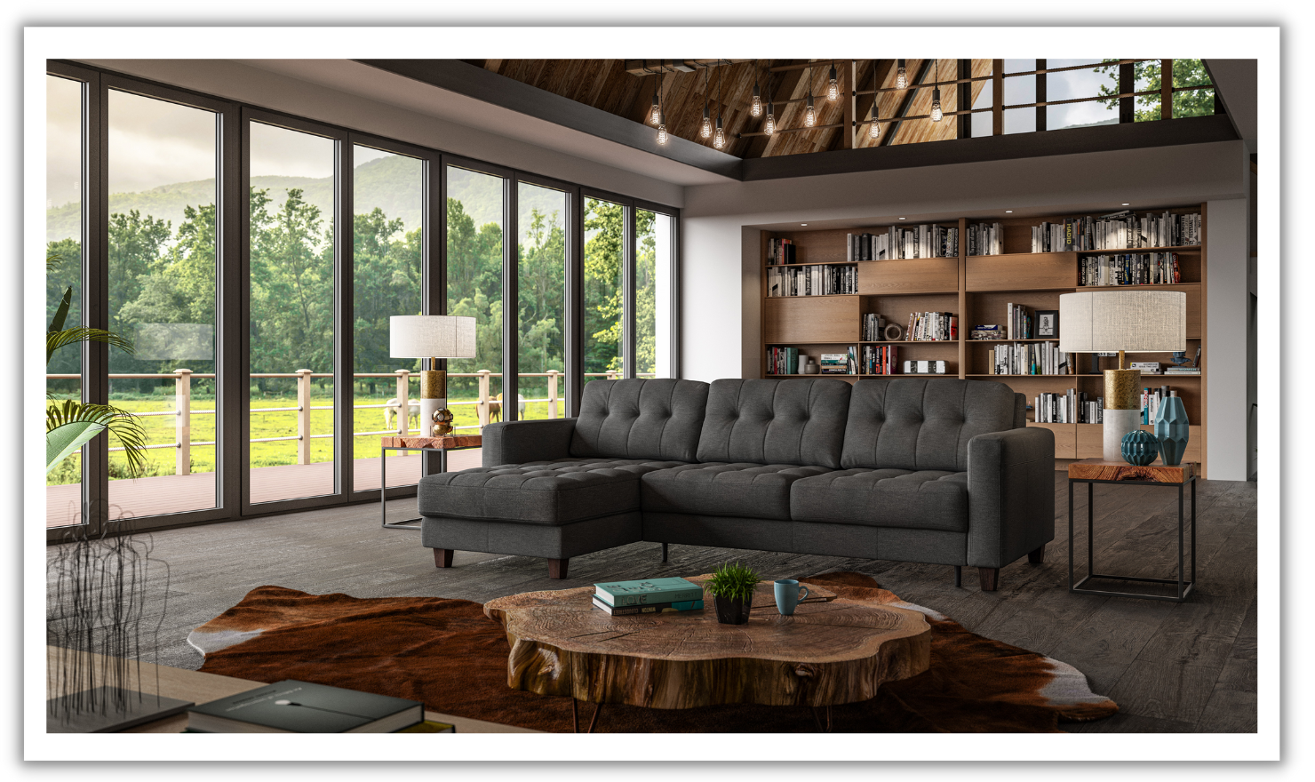 Tribesigns sectional sofa couch deals