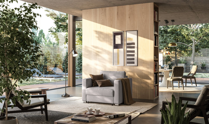 Luonto Fantasy Fabric Sleeper Chair with Foam Mattress & HR Foam-Jennifer Furniture