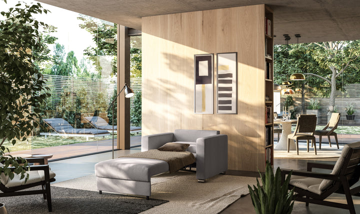 Luonto Fantasy Fabric Sleeper Chair with Foam Mattress & HR Foam-Jennifer Furniture