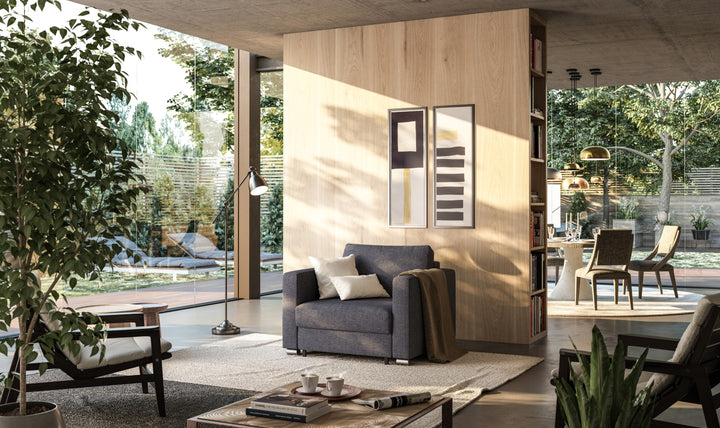 Luonto Fantasy Fabric Sleeper Chair with Foam Mattress & HR Foam-Jennifer Furniture