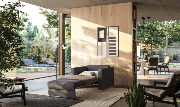 Luonto Fantasy Fabric Sleeper Chair with Foam Mattress & HR Foam-Jennifer Furniture