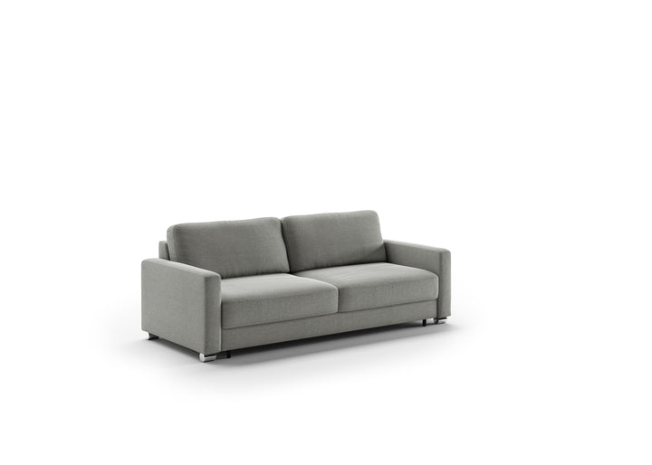 Luonto Hampton Stone Fabric Sleeper Sofa with Foam Mattress-Jennifer Furniture