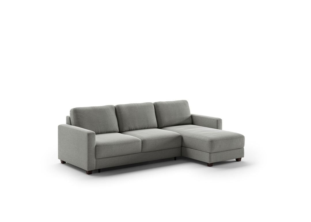 Luonto Hampton L-Shaped Fabric Sectional Sofa Sleeper with Reversible Chaise-Jennifer Furniture