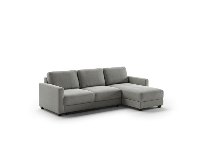 Luonto Hampton L-Shaped Fabric Sectional Sofa Sleeper with Reversible Chaise-Jennifer Furniture