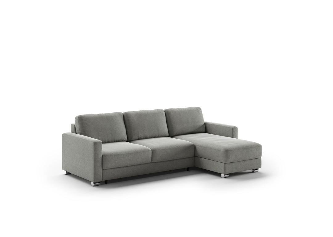 Luonto Hampton L-Shaped Fabric Sectional Sofa Sleeper with Reversible Chaise-Jennifer Furniture