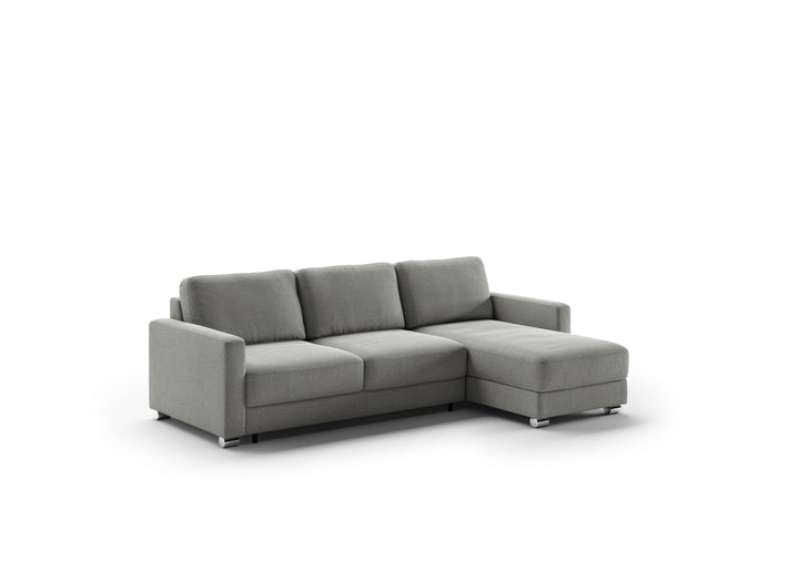 Luonto Hampton L-Shaped Fabric Sectional Sofa Sleeper with Reversible Chaise-Jennifer Furniture