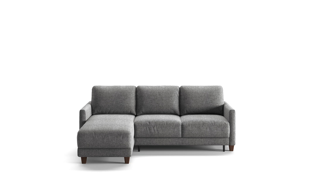 Luonto Martta L-shaped Fabric Full Sectional Sleeper Sofa with Reversible Chaise