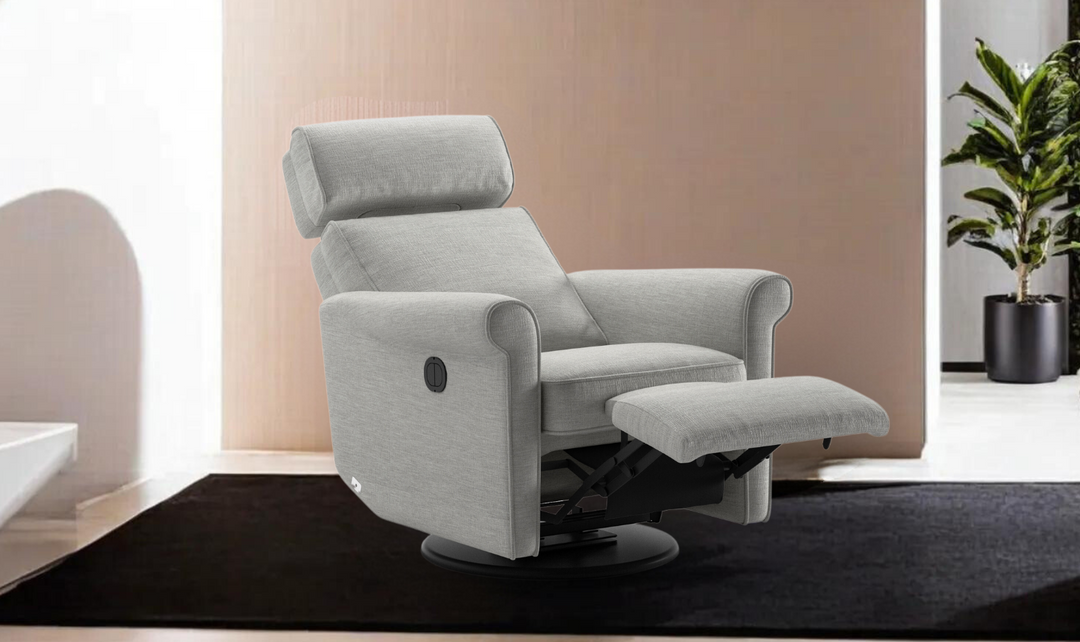 Luonto Rolled Arm Recliner Chair with Adjustable Headrest