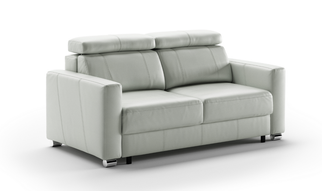 Luonto West Level Leather Loveseat Sleeper with Adjustable Neck Rests-Jennifer Furniture