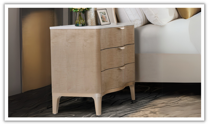 MALIBU CREST - NIGHTSTAND 3 DRAWER - BLUSH