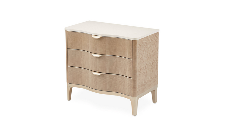 MALIBU CREST - NIGHTSTAND 3 DRAWER - BLUSH