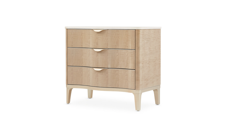 MALIBU CREST - NIGHTSTAND 3 DRAWER - BLUSH