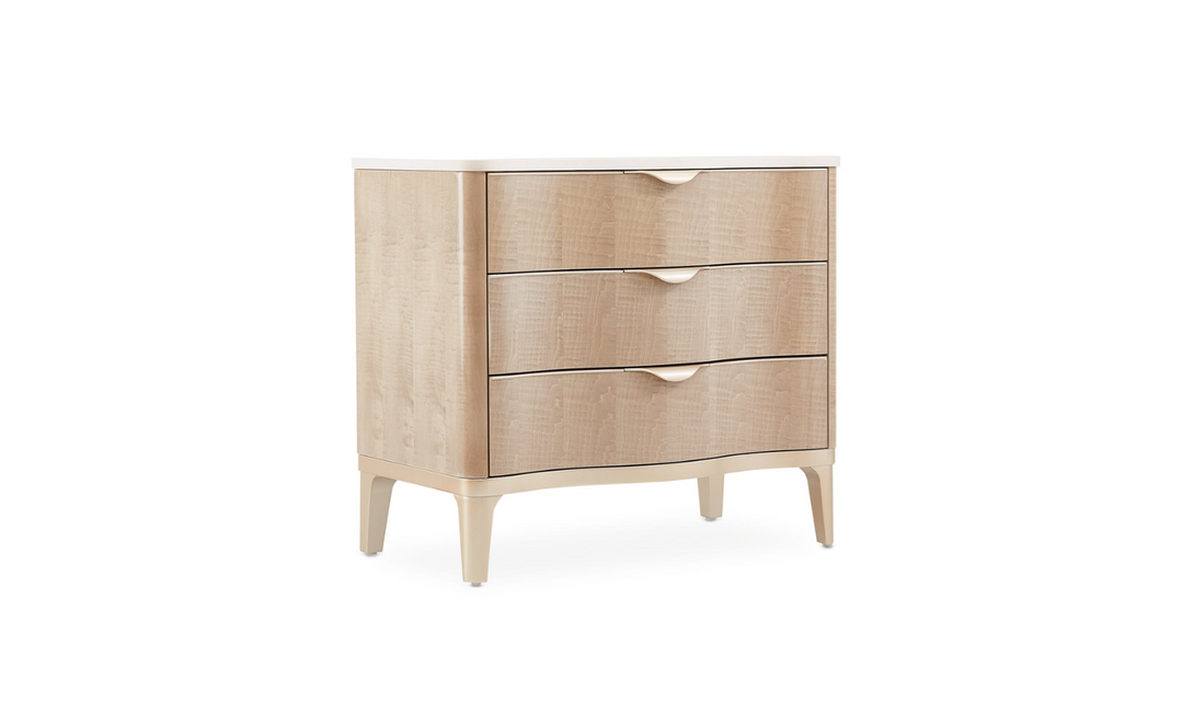 MALIBU CREST - NIGHTSTAND 3 DRAWER - BLUSH