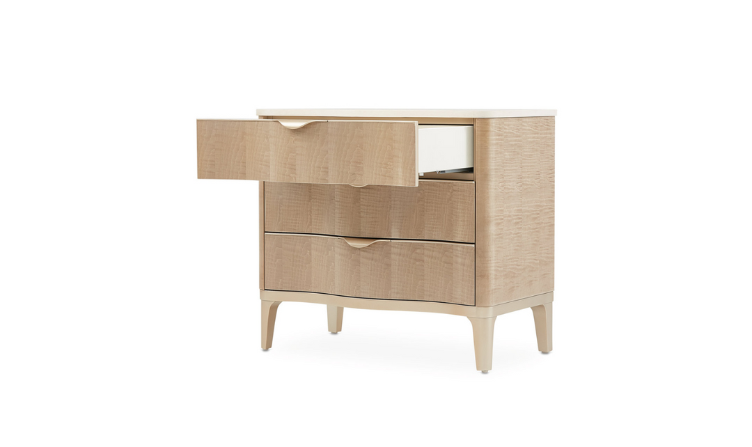 MALIBU CREST - NIGHTSTAND 3 DRAWER - BLUSH