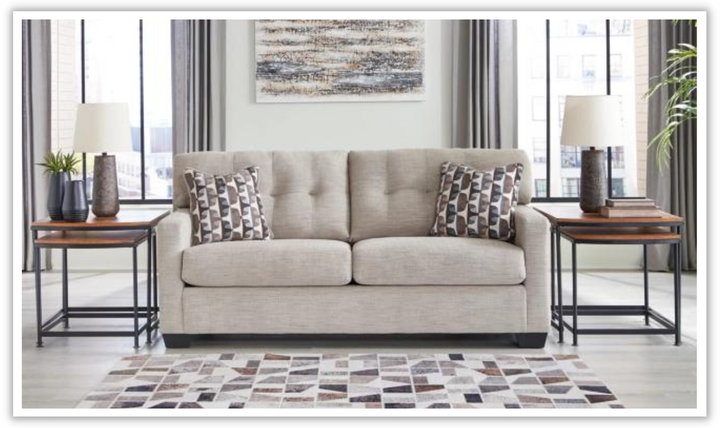 Mahoney Fabric Upholstered Living Room Set with Track Arm