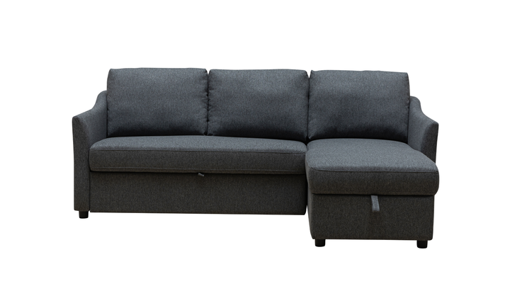 Merax Leather L-Shape Full Sleeper Sectional Sofa with Storage Reversible Chaise