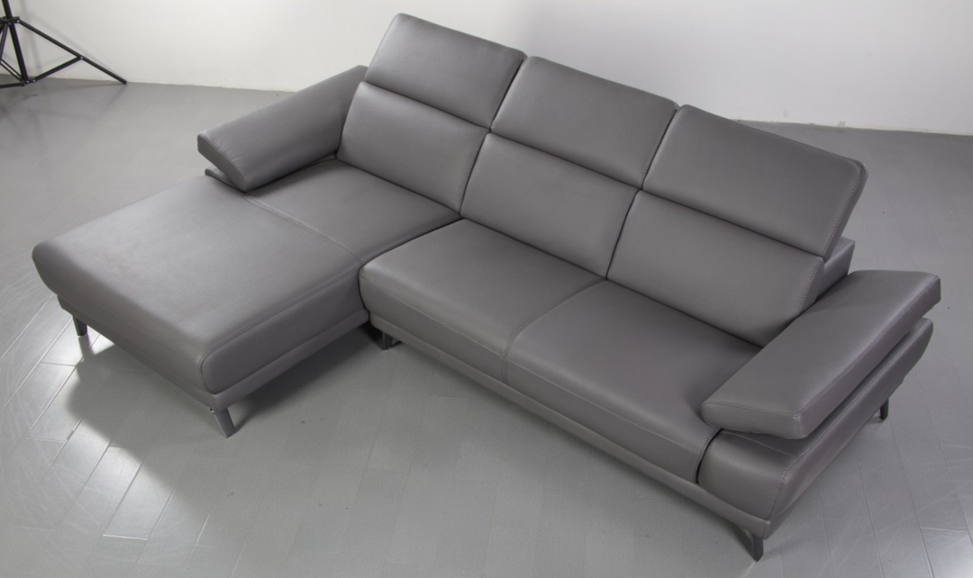 Gio Italia Mercer 3 Seater Sectional Chaise with Adjustable Armrest