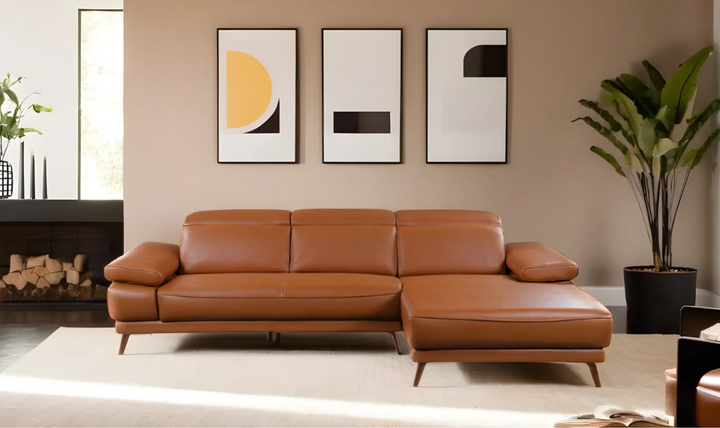 Gio Italia Mercer 3 Seater Sectional Chaise with Adjustable Armrest