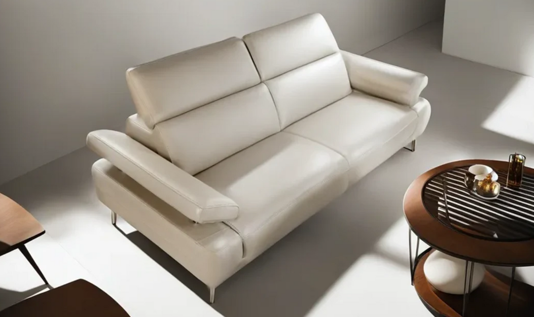 Mercer Leather Loveseat With Motion Headrest