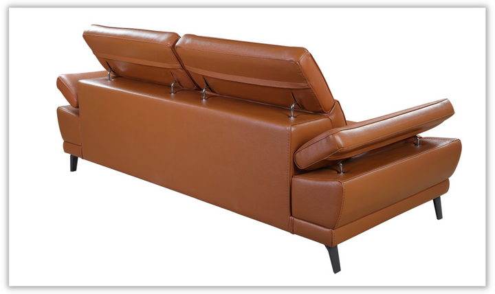 Mercer Leather Living Room Set with Motion Headrest