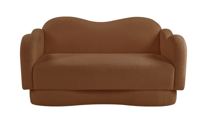 Meridian Furniture Bloom Teddy Fabric Upholstered Loveseat Sofa