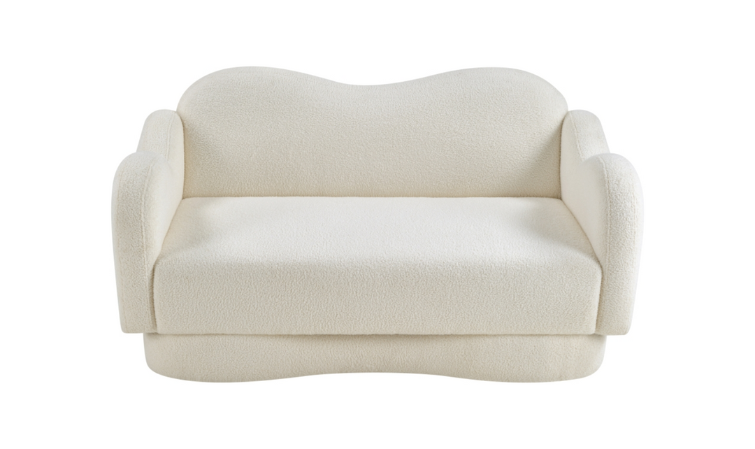 Meridian Furniture Bloom Teddy Fabric Upholstered Loveseat Sofa
