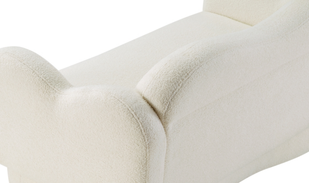 Meridian Furniture Bloom Teddy Fabric Upholstered Loveseat Sofa