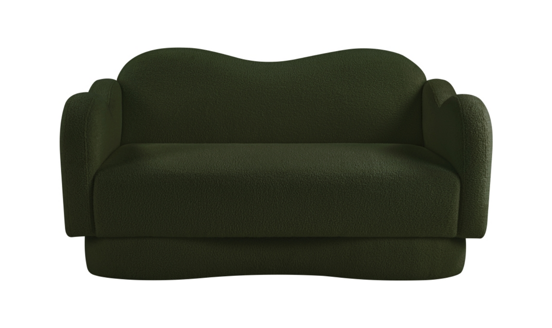 Meridian Furniture Bloom Teddy Fabric Upholstered Loveseat Sofa