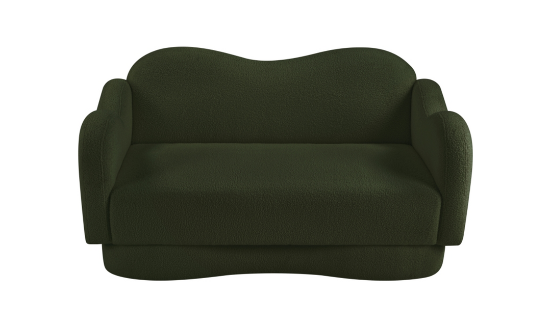 Meridian Furniture Bloom Teddy Fabric Upholstered Loveseat Sofa