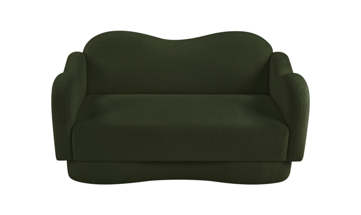 Meridian Furniture Bloom Teddy Fabric Upholstered Loveseat Sofa