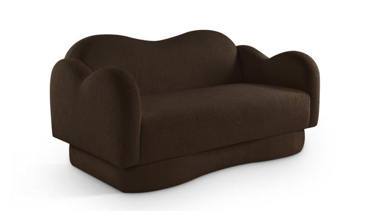 Meridian Furniture Bloom Teddy Fabric Upholstered Loveseat Sofa