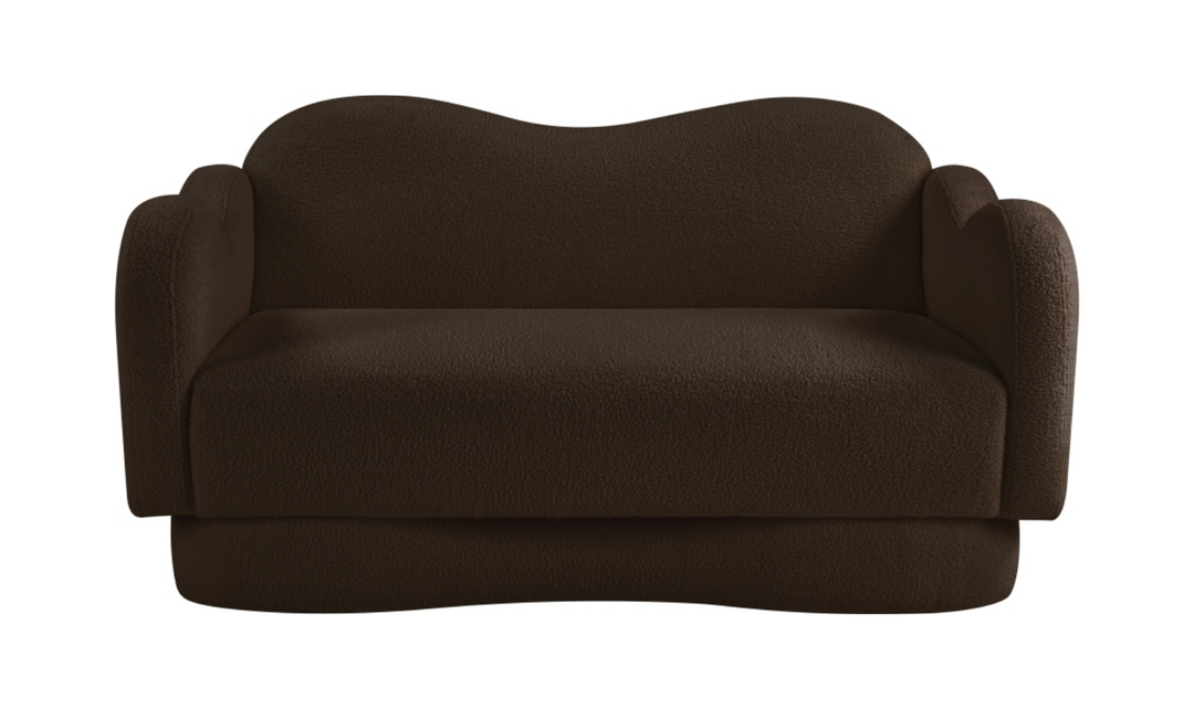 Meridian Furniture Bloom Teddy Fabric Upholstered Loveseat Sofa