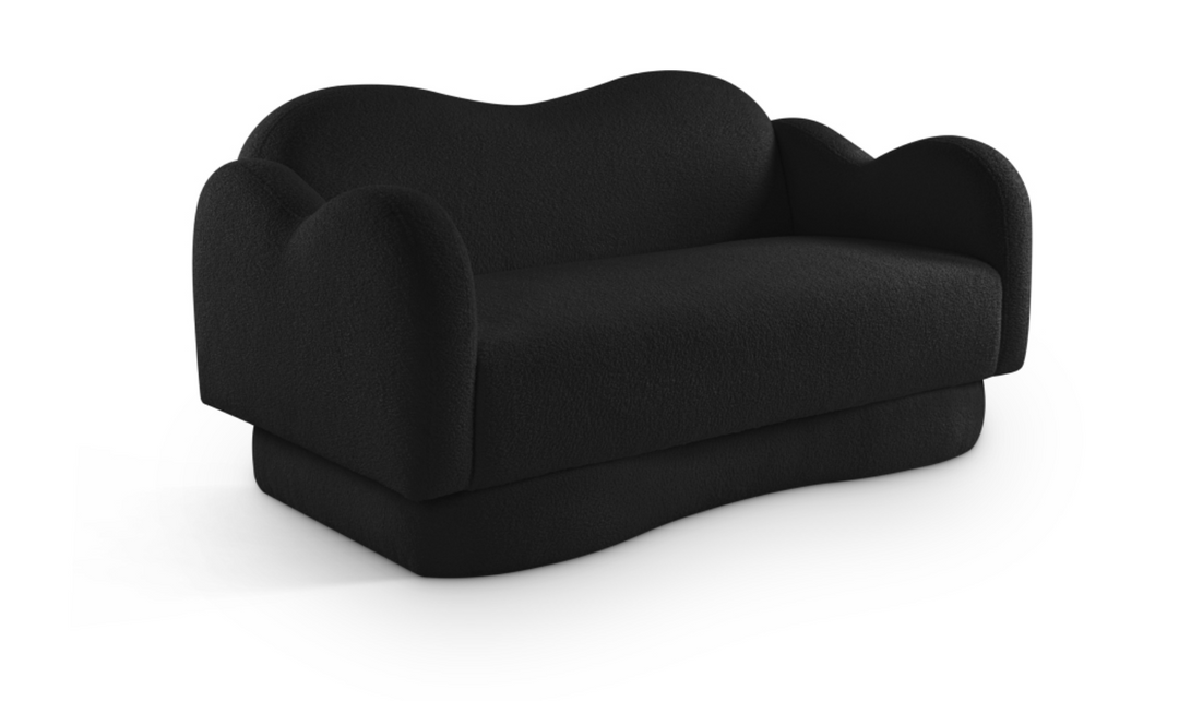 Meridian Furniture Bloom Teddy Fabric Upholstered Loveseat Sofa