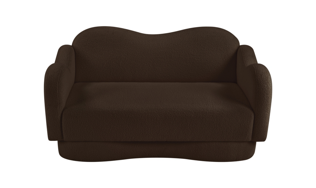 Meridian Furniture Bloom Teddy Fabric Upholstered Loveseat Sofa