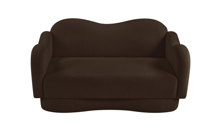Meridian Furniture Bloom Teddy Fabric Upholstered Loveseat Sofa