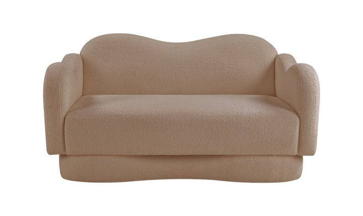 Meridian Furniture Bloom Teddy Fabric Upholstered Loveseat Sofa-Jennifer Furniture