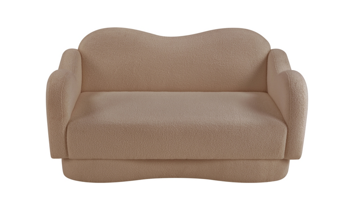 Meridian Furniture Bloom Teddy Fabric Upholstered Loveseat Sofa-Jennifer Furniture