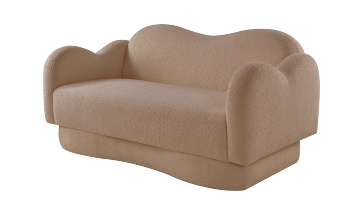 Meridian Furniture Bloom Teddy Fabric Upholstered Loveseat Sofa-Jennifer Furniture