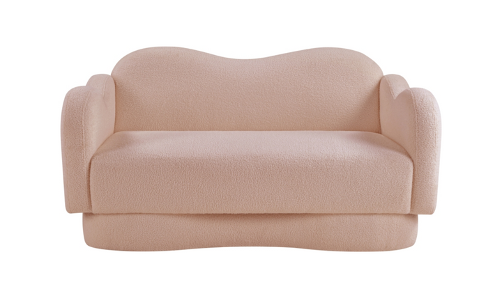 Meridian Furniture Bloom Teddy Fabric Upholstered Loveseat Sofa-Jennifer Furniture