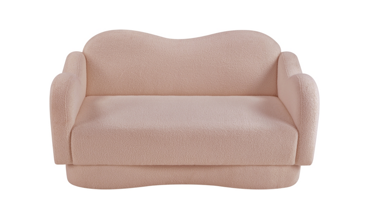 Meridian Furniture Bloom Teddy Fabric Upholstered Loveseat Sofa-Jennifer Furniture