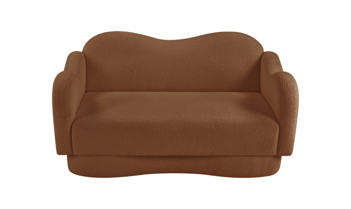 Meridian Furniture Bloom Teddy Fabric Upholstered Loveseat Sofa