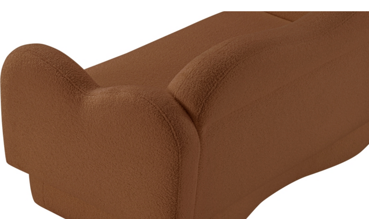 Meridian Furniture Bloom Teddy Fabric Upholstered Loveseat Sofa