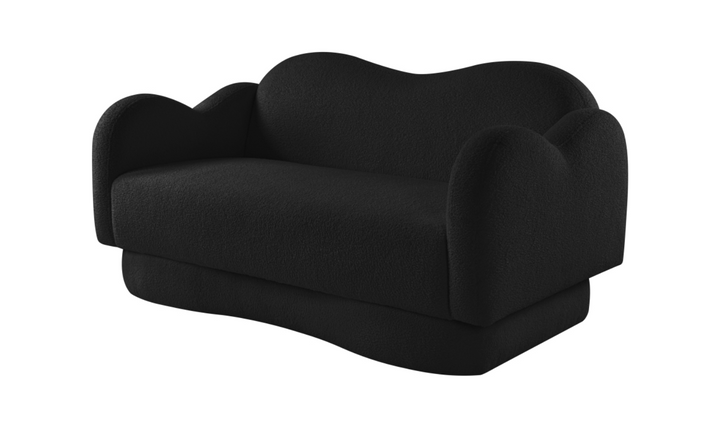 Meridian Furniture Bloom Teddy Fabric Upholstered Loveseat Sofa