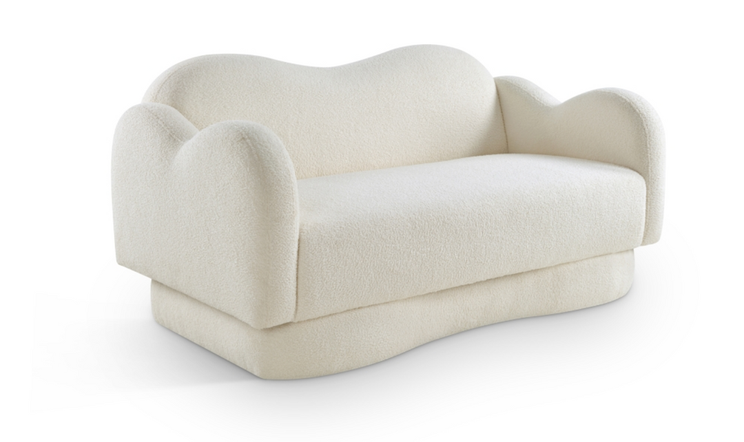 Meridian Furniture Bloom Teddy Fabric Upholstered Loveseat Sofa