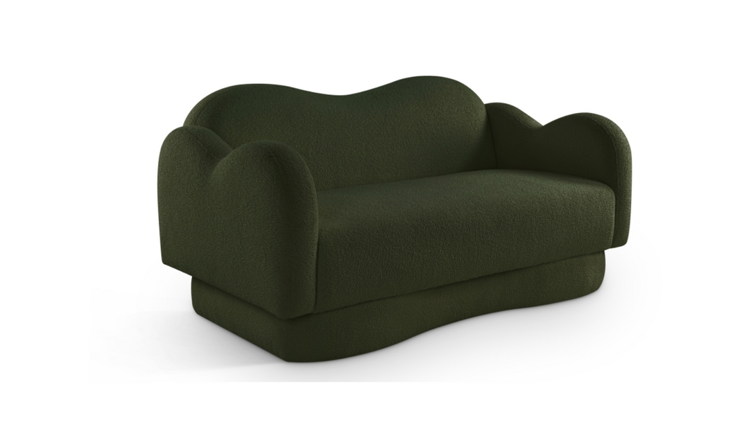 Meridian Furniture Bloom Teddy Fabric Upholstered Loveseat Sofa