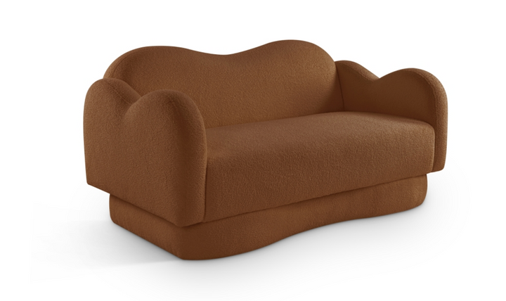 Meridian Furniture Bloom Teddy Fabric Upholstered Loveseat Sofa