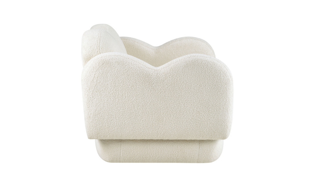 Meridian Furniture Bloom Teddy Fabric Upholstered Loveseat Sofa