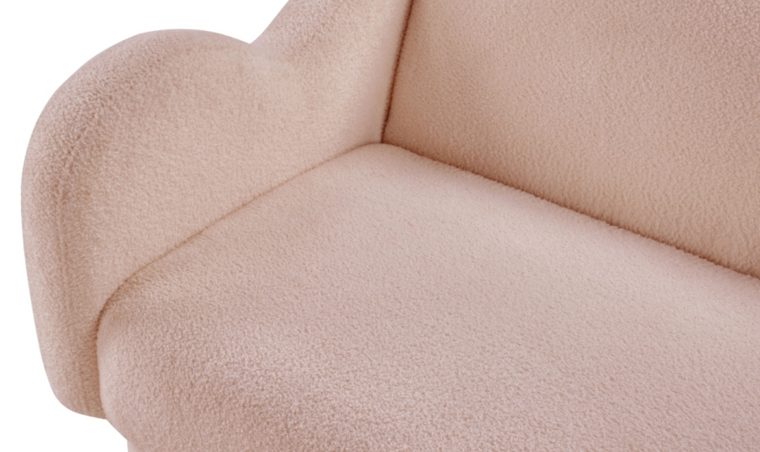 Meridian Furniture Bloom Teddy Fabric Upholstered Loveseat Sofa