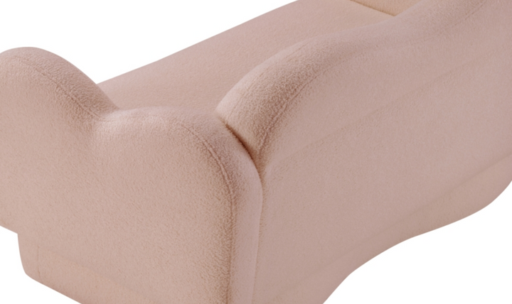 Meridian Furniture Bloom Teddy Fabric Upholstered Loveseat Sofa